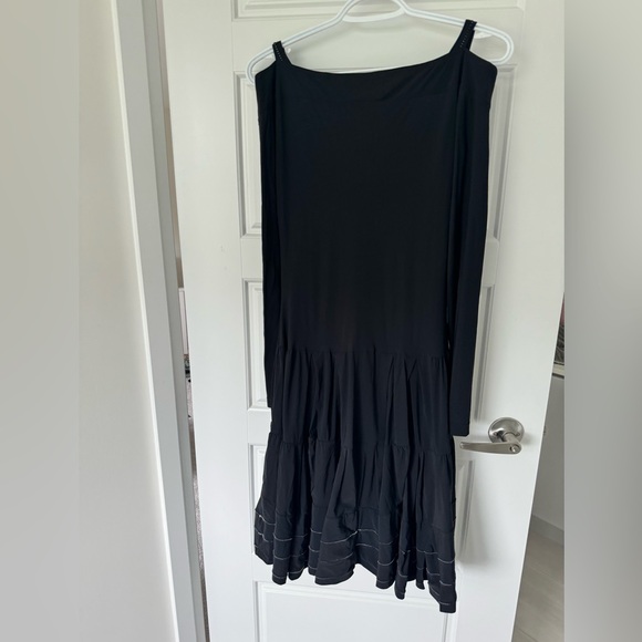 Vintage drop waist French couture off shoulder dress - Picture 3 of 3